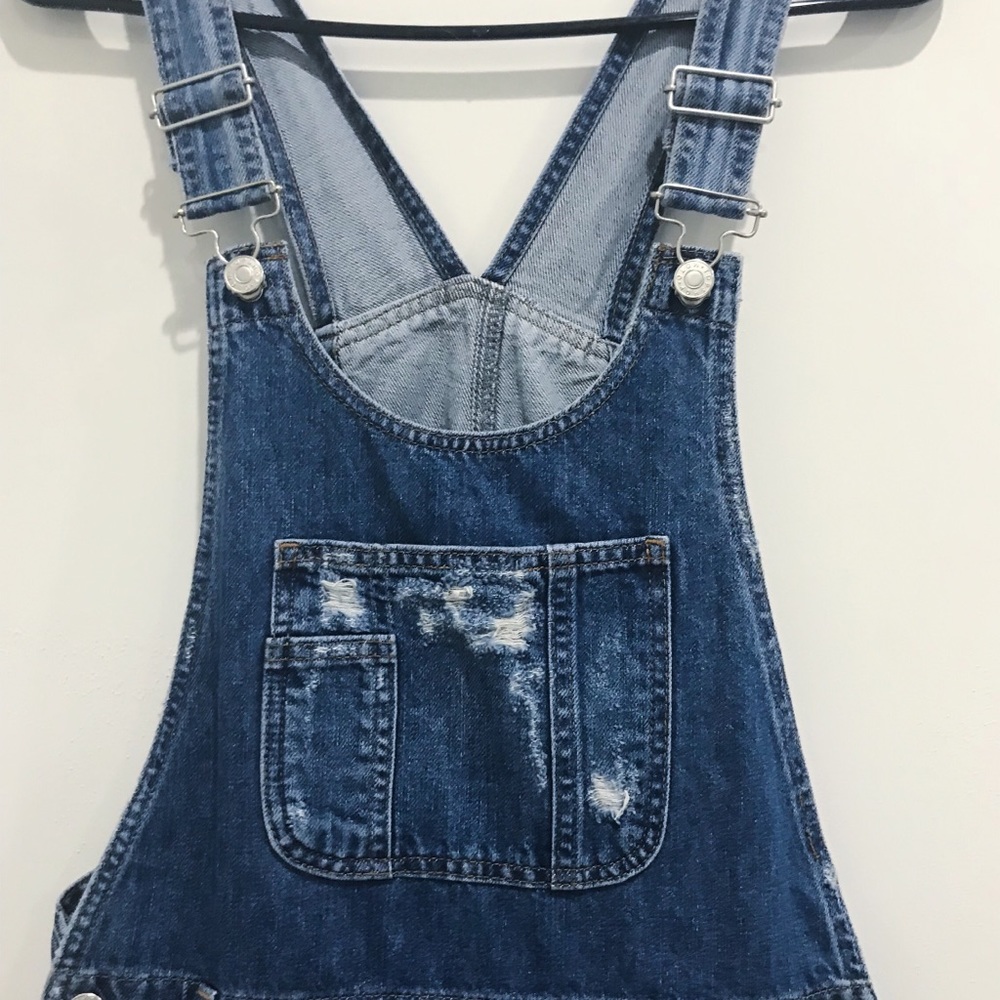 ✨Topshop Distressed Denim Overalls✨ - Picture 3 of 7